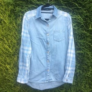 Topshop Denim Button-Up
